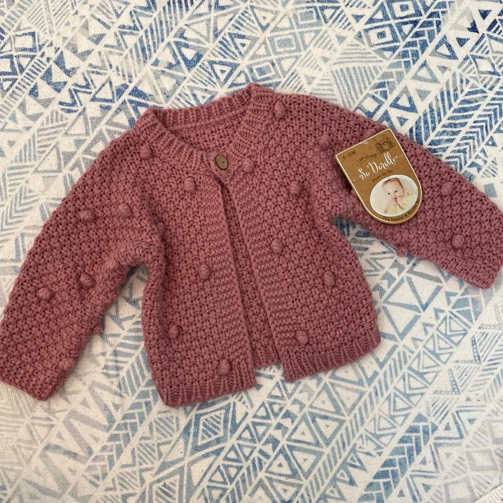 Adorable Mauve Baby Sweater